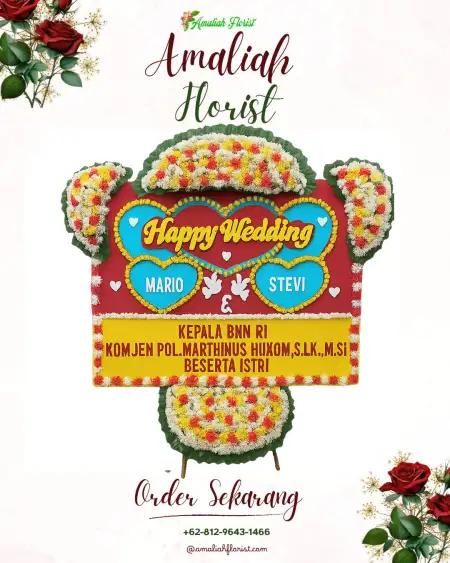 Papan Bunga Pernikahan Jati Makmur